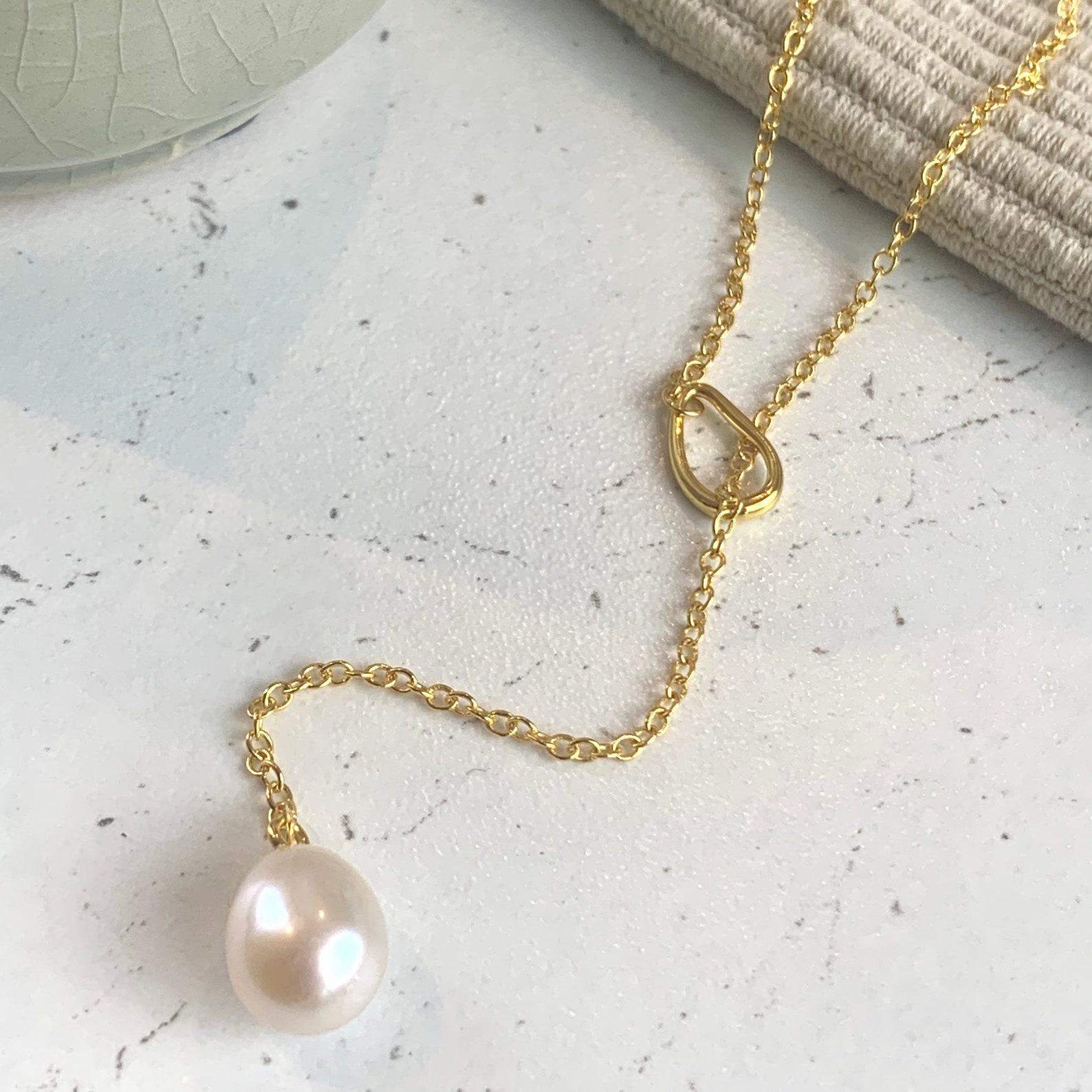 Pearl Necklace Gold Necklace Jewellery Gold Chain - Etsy