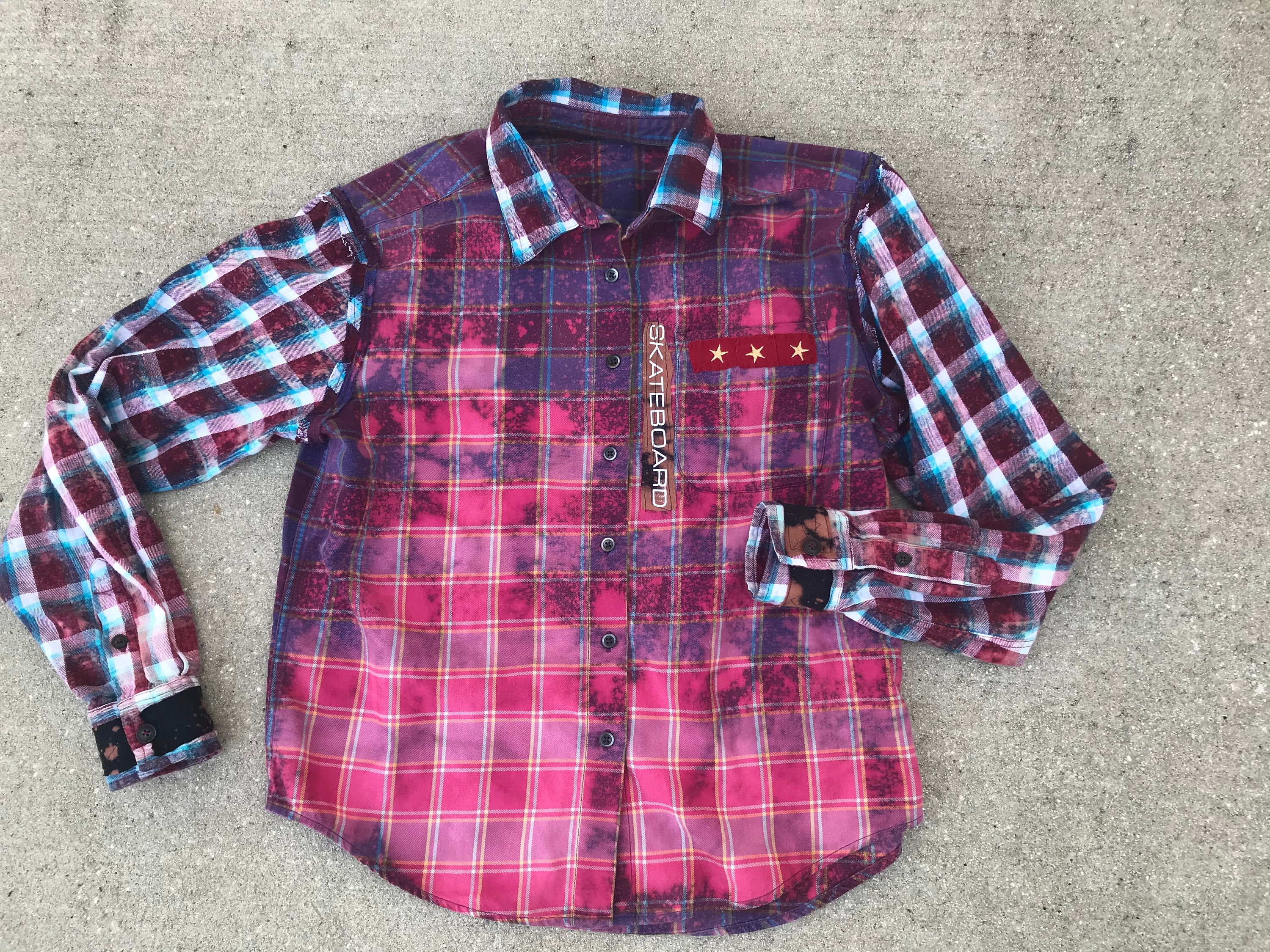 Acid Wash Gothic Thrasher Flannel Shirt 