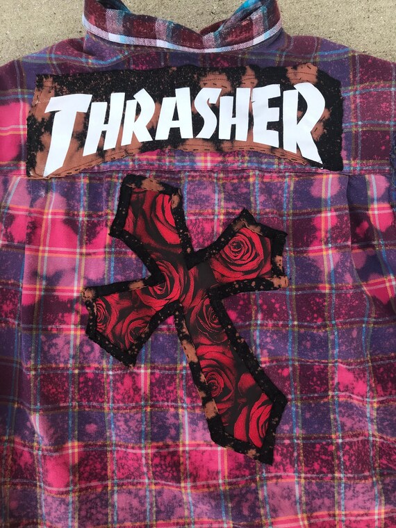 Acid Wash Gothic Thrasher Flannel Shirt 