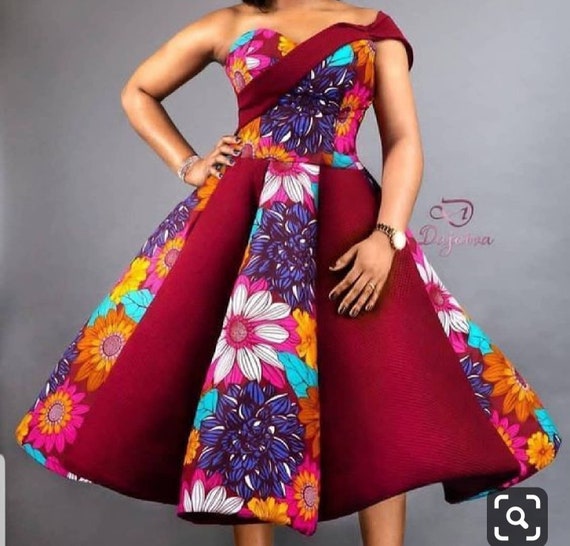 African party dress/african wedding guest dress/Ankara gown/ Etsy