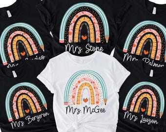 Teacher Shirts, Personalized Teacher Shirts, Gift for Teacher, Customizable Teacher Gift Tees, School Tshirts, Teacher Appreciation Gift