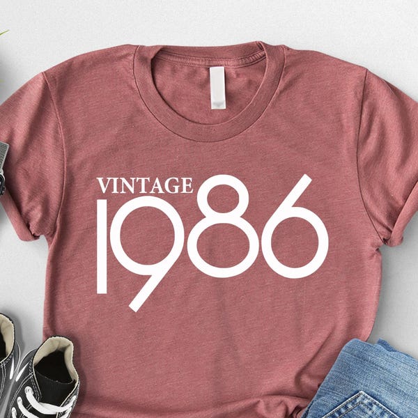 40th Birthday Gift For Woman, Vintage 1986 Shirt, 40th Birthday Shirt, 1986 T-shirt, Vintage Retro 1986 T-Shirt, Gift For Her And Him