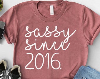 10th Birthday Gift For Daughter, 10th Birthday Shirt For Girls, Sassy Since 2016 Shirt, 10th Birthday Tee, 2016 Shirt, Turning 10, Hello 10