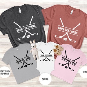 Hockey Shirts, Custom Hockey Family Shirts, Personalized Hockey Shirt For Women, Hockey Matching Shirts For Men, Hockey Gifts For Boys Men