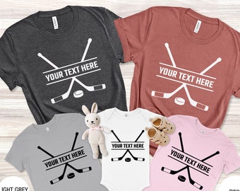 Hockey Shirts, Custom Hockey Family Shirts, Personalized Hockey Shirt For Women, Hockey Matching Shirts For Men, Hockey Gifts For Boys Men
