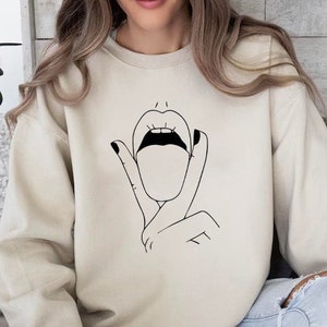 Lesbian Sweatshirt, Lesbian Christmas Gifts, Lesbian Long Sleeve Sweater, Lesbian Pride, Pink Lesbian Sweatshirt, Lesbian Kissing Sweatshirt