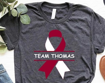 Head and Neck Cancer Shirt, Custom Head and Neck Cancer Awareness Shirt, Personalized Support Team Shirt For Women Men, Cancer Patient Gifts