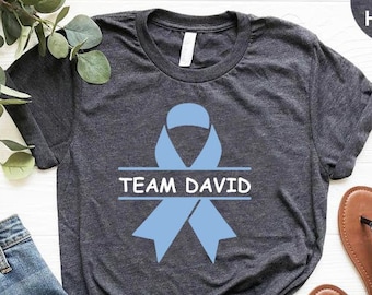 Prostate Cancer Shirt, Custom Prostate Cancer Awareness Shirt, Personalized Support Team Shirt For Women Men, Cancer Patient Gifts