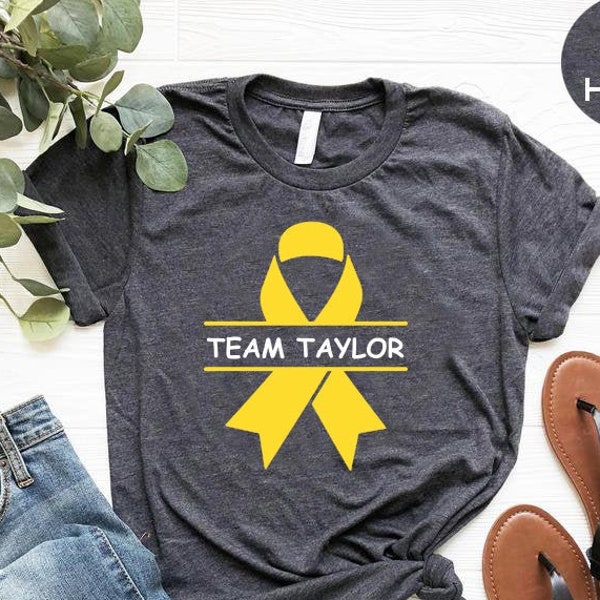 Sarcoma Bone Cancer Shirt, Custom Sarcoma Bone Cancer Awareness Shirt, Personalized Support Team Shirt For Women Men, Cancer Patient Gifts