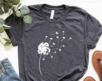 Windflower T Shirt, Wildflower Shirt, Dandelion Shirt Women, Windflower Tee, Flowers in Nature Tee, Blossoms Shirt, Canvas Graphic Tee