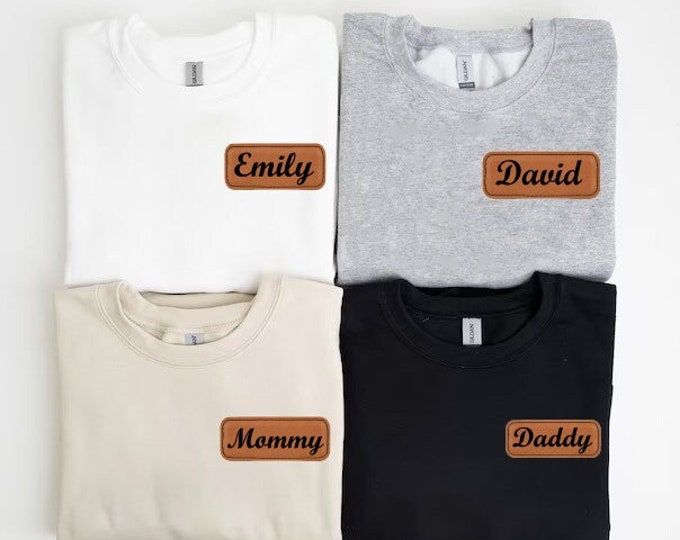 Custom Family Name Sweatshirts, Personalized Minimalist Family Sweatshirts, Family Birthday Gifts, Gift For Mom, Anniversary Gift For Him