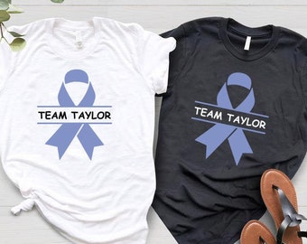 Stomach Cancer Shirt, Custom Stomach Cancer Awareness Shirt, Personalized Support Team Shirt For Women Men, Cancer Patient Gifts