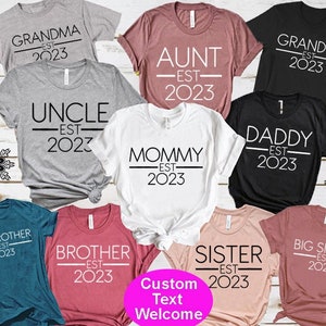 Pregnancy Reveal T Shirt, Mom and Dad Pregnancy Announcement Shirt, Announcing Pregnancy Shirt,Baby Announcement Shirts,Fall Pregnancy Shirt