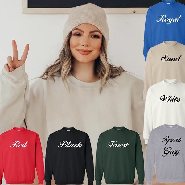 Graphic Sweatshirts For Woman and Man, Plain Crewneck Sweatshirts, Wholesale Sweatshirts, Soft Sweatshirts, Unisex Adult Blank Sweatshirts