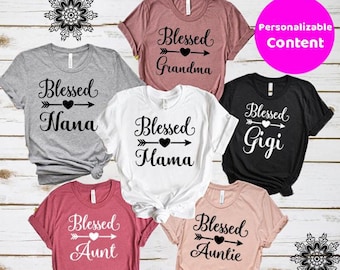 Blessed Shirts, Thanksgiving Shirts, Thanksgiving Gifts, Thankful Shirts, Blessed Mama Shirt, Blessed Womens Shirt, Blessed Grandma Auntie