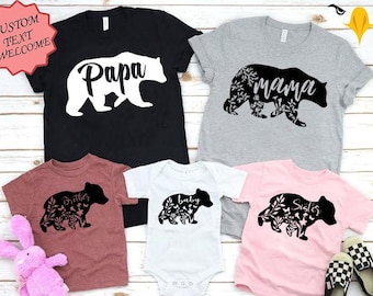 Family Bear Shirts, Mama Papa Baby Bear Shirts, Mama Bear Shirt, Papa Bear Shirt, Brother Bear Shirt, Sister Bear Shirt, Baby Bear Shirt.