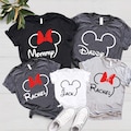 Matching Family Disney Shirts, Custom Disney Trip Tees, Mickey and Minnie Mouse Ears Family Shirts, Personalized Names Disney Shirts Gifts