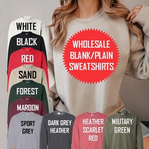 Graphic Sweatshirts For Woman and Man, Plain Crewneck Sweatshirts, Wholesale Sweatshirts, Soft Sweatshirts, Unisex Adult Blank Sweatshirts