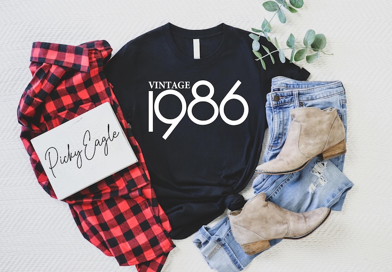 40th Birthday Gift For Woman, Vintage 1986 Shirt, 40th Birthday Shirt, 1986 T-shirt, Vintage Retro 1986 T-Shirt, Gift For Her And Him imagen 4