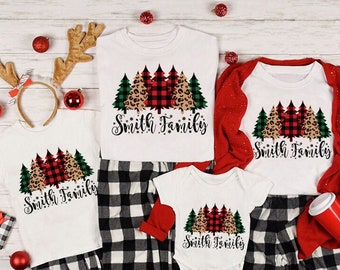 Custom Family Christmas Matching Shirts, Personalized Family Christmas Matching Shirts, Buffalo Plaid Group Christmas Shirts,Christmas Gifts