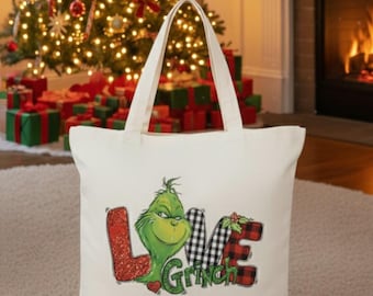 Grinch Love Christmas Tote Bag