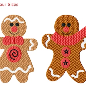 Gingerbread Kids Machine Embroidery Design, Four Sizes Included, Instant Download