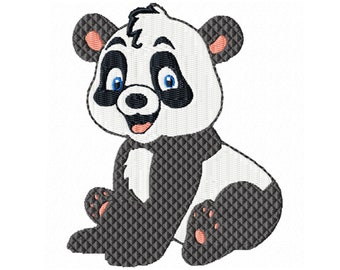 Panda Machine Embroidery Design