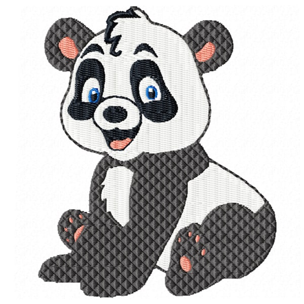 Panda Machine Embroidery Design