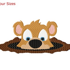 Groundhog Machine Embroidery Design, Four Sizes Included, Instant Download
