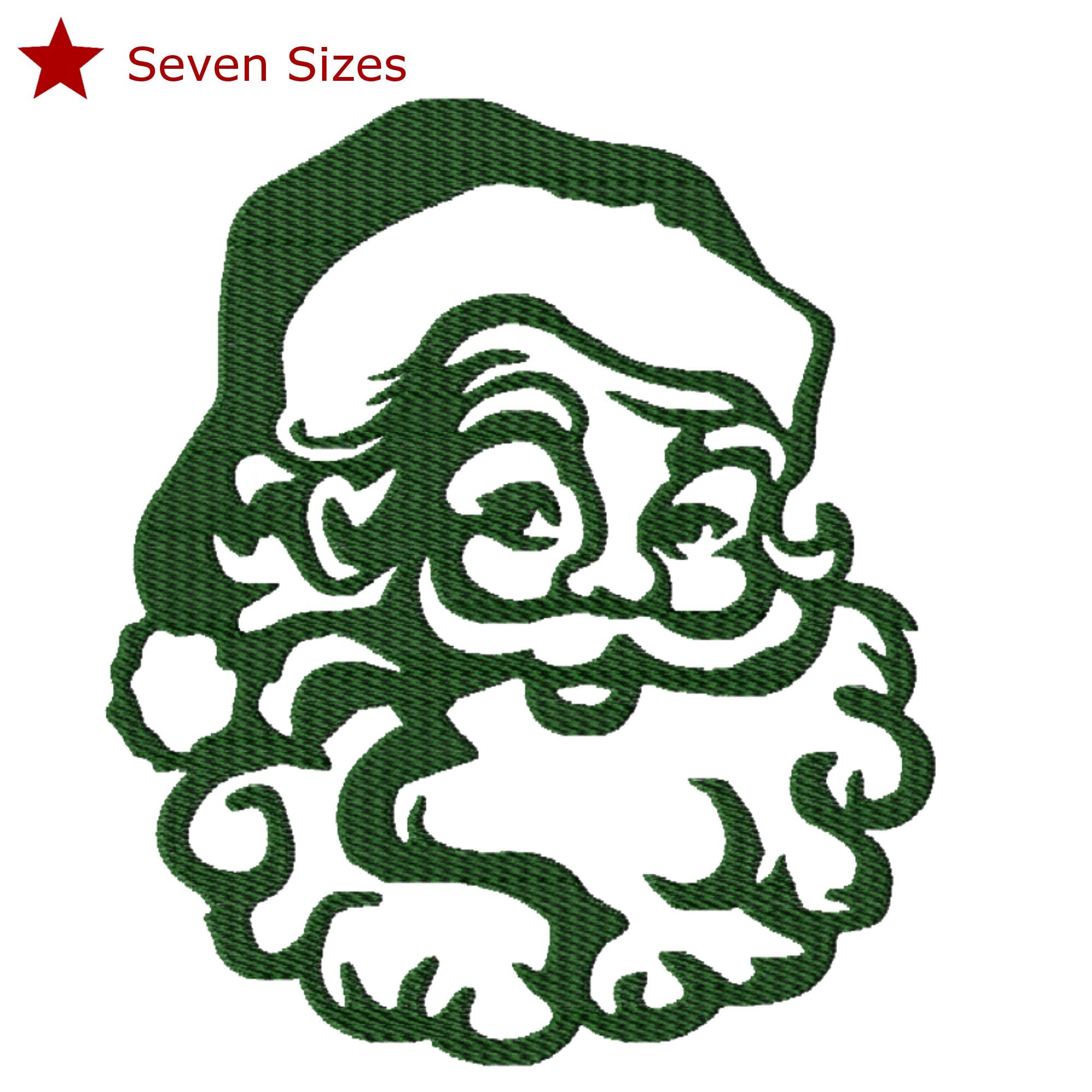 Embroidery Design Rocker Santa Vintage Santa Machine Embroidery Design, Seven Sizes Included, Instant ...