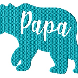 Papa Bear Machine Embroidery Design
