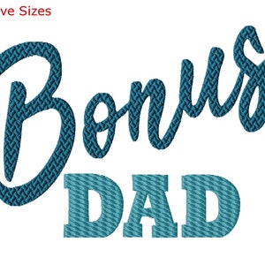 Bonus Dad machineborduurontwerp, vijf maten inbegrepen, direct downloaden