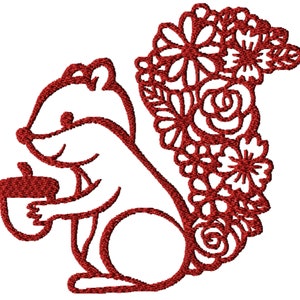 Squirrel Machine Embroidery Design
