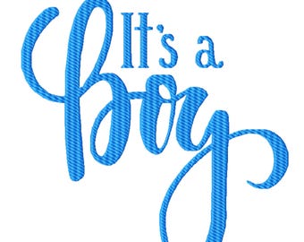 It's A Boy Machine Embroidery Design, Nine Sizes Included, Instant Download.