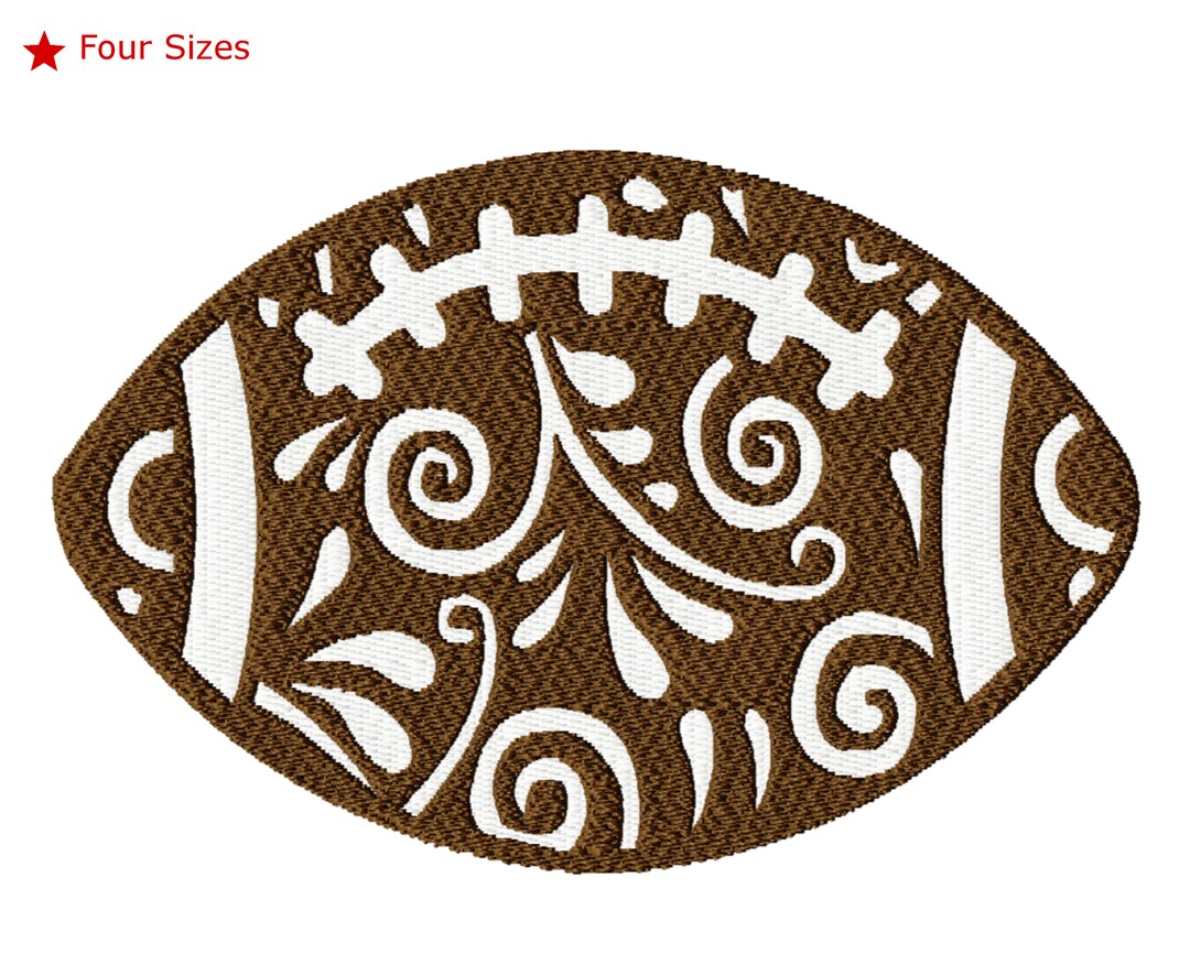 Football Lace Machine Embroidery Design Four Sizes Included Instant Football Lace Machine Embroidery Design Four Sizes Included Instant