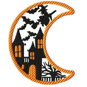 Witch Moon Machine Embroidery Design