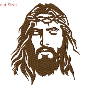 Desenho de bordado à máquina da coroa de espinhos de Jesus, quatro tamanhos incluídos, download instantâneo