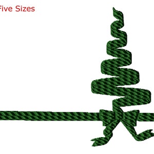 Bow Tree Machine Embroidery Design, Five Sizes, Instant Download