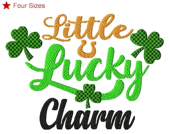 Little Lucky Machine Embroidery Design, Four Sizes Included, Instant Download