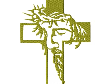 Jesus Cross Machine Embroidery Design, Nine Sizes Included, Instant Download.