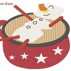 Marshmallow Float Machine Embroidery Design, Five Sizes Included, Instant Download