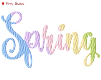 Spring Machine Embroidery Design, Five Sizes Included, Instant Download, Pick Your Five Color Palette! Great Summer Gift!