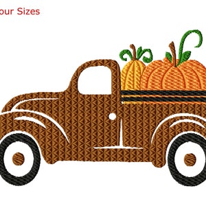 Pumpkin Haul Machine Embroidery Design, Four Sizes Included, Instant Download