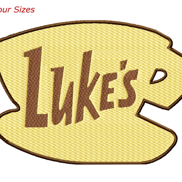 Motif de broderie Machine le dîner de Luke (Gilmore Girls), quatre tailles incluses, téléchargement immédiat
