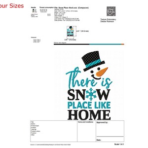 Snow Place Machine Embroidery Design, Four Sizes Included, Instant ...