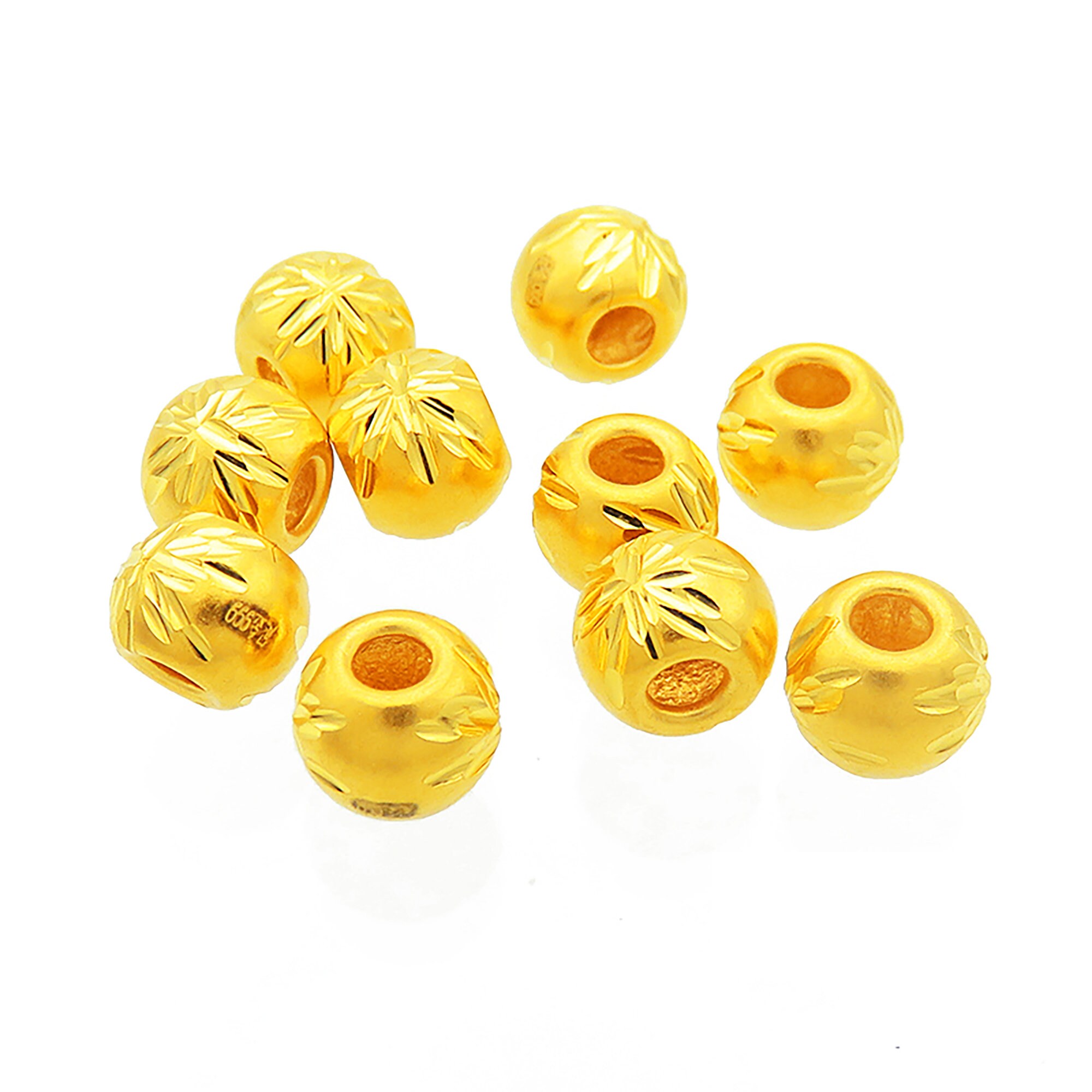 18k Gold Spacer Beads 3.70x1.90mm Solid 18 Carat Yellow Gold Heavy