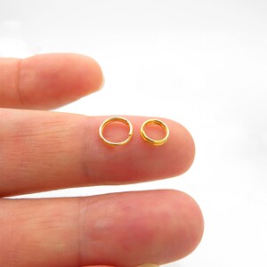 999 Gold Spirale Stecker - Offener Gold Ring - Gewickelter Spacer - Schmuck Reparatur Zubehör - Gold Verbindungsringe - Schmuck Zubehör Bild 3