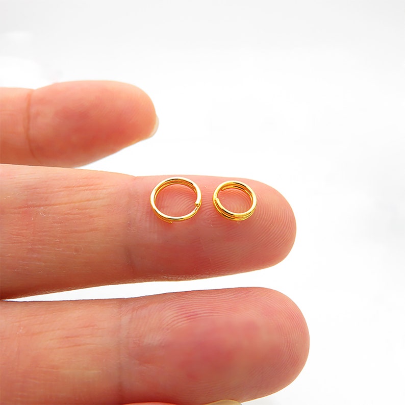 999 Gold Spirale Stecker - Offener Gold Ring - Gewickelter Spacer - Schmuck Reparatur Zubehör - Gold Verbindungsringe - Schmuck Zubehör Bild 3