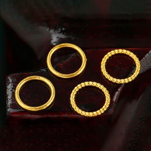 18k Gold Closed Jump Ring - Gold Jump Rings - Jewelry Repair Findings - Gold Connecting Rings - 8.6mm Outer Diameter - DIY Findings