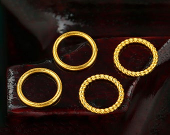 18k gouden gesloten jumpring - gouden jumpringen - sieraden reparatie bevindingen - gouden verbindingsringen - 8,6 mm buitendiameter - doe-het-zelf bevindingen